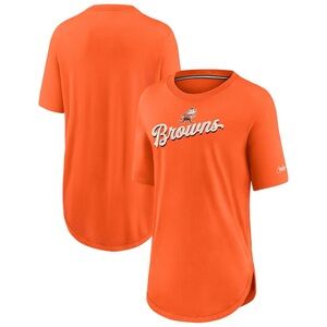 NWT Cleveland Browns Nike Historic Logo Weekend Tri-Blend Tee, Orange, MEDIUM